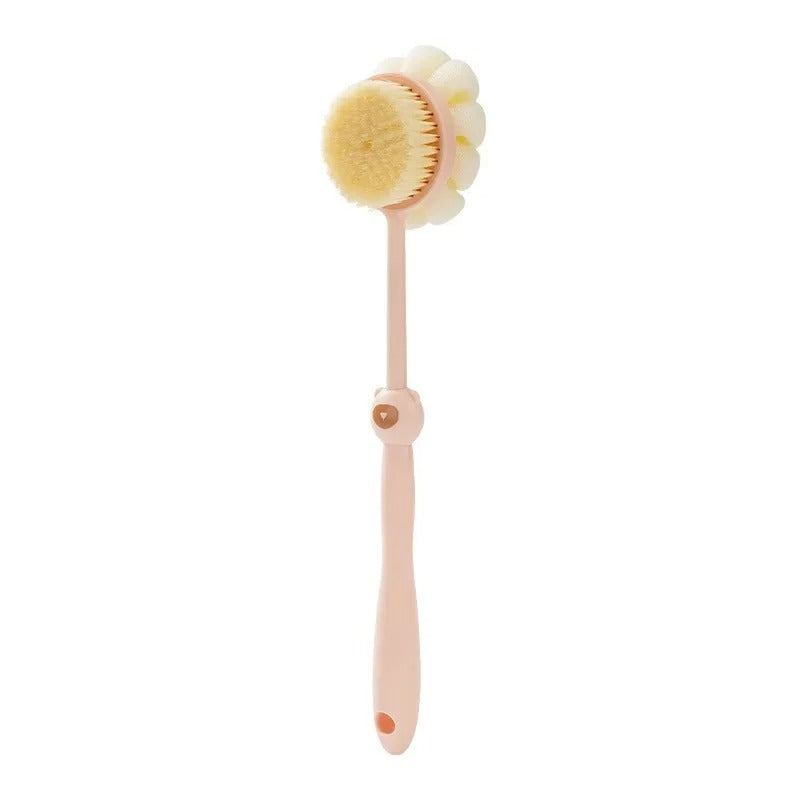 Bear Bath Brush Long Handle Double-Sided Shower Ball Home Use Soft Bristle Back Scrubber Cleaning Tool Bathing Accessories