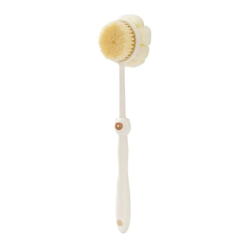 Bear Bath Brush Long Handle Double-Sided Shower Ball Home Use Soft Bristle Back Scrubber Cleaning Tool Bathing Accessories