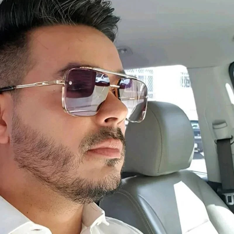 Ruiao Mens Fashion Classic Square Retro Sunglasses designer luxury 2025 brands vintage oversized sunglasses shades Oculos De Sol