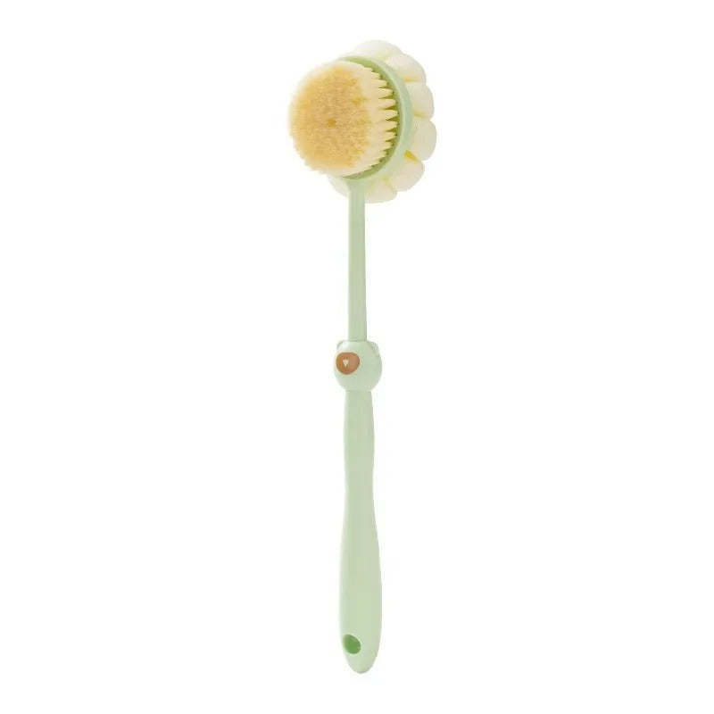 Bear Bath Brush Long Handle Double-Sided Shower Ball Home Use Soft Bristle Back Scrubber Cleaning Tool Bathing Accessories